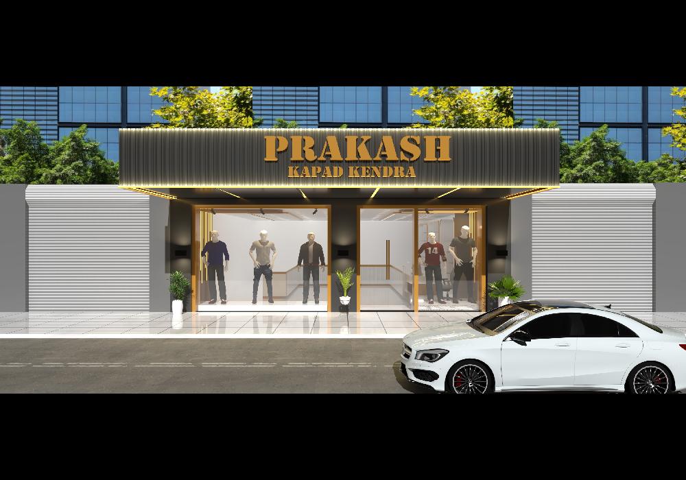 CLOTHES SHOWROOM FRONT ELEVATION DESIGN